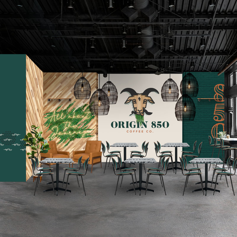 Coffee Shop Interior spatial branding