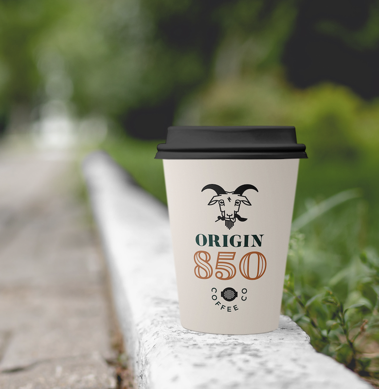 Package design and logo design for a coffee shop. Graphic designer in Winter Garden, FL.